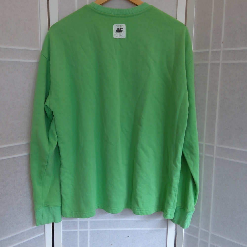 Ader Error Boxer print oversized neon green sweatshirt - Picture 4 of 9